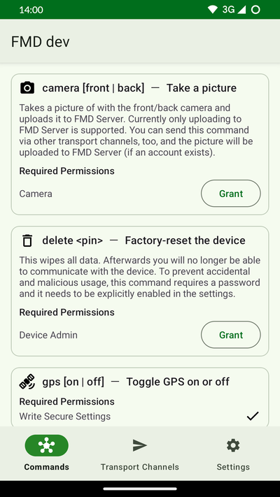 capture d 'écran de l'application android 